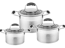 Набор кастрюль нержавейка 3пр (2+3+5л) Millet ML-8235