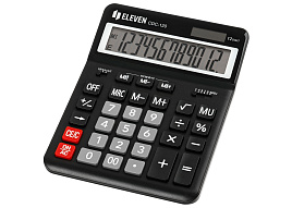 Калькулятор Eleven CDC-120-BK, 12 разрядов, двойное питание, 155*206*38мм, черный