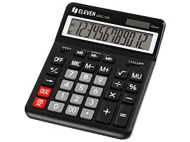 Калькулятор Eleven CDC-120-BK, 12 разрядов, двойное питание, 155*206*38мм, черный
