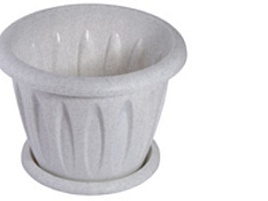 Кашпо цветочное 3,6л Фелиция С104М мрамор с поддоном