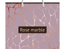 Пакет петля с пласт.ручкой 36*37 Розовый мрамор