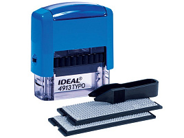 Самонаб. штамп 5-стр. Trodat 4913/DB синий, 2 кассы, пластик, 58*22мм (43216)