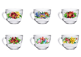 Кружка стекло 200мл 07с1337 Райские цветы