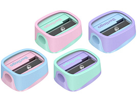 Точилка Berlingo 15028 пластиковая "Haze", 1 отверстие, ассорти, туба