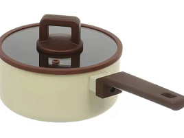 Ковш литой алюминий 1,9л Y4-11698/0625 Daniks Caramel антипр покрытие, индукция, крышка стекло
