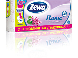 Туалетная бумага Зева плюс 8шт.аром.Сирень 2-х сл.