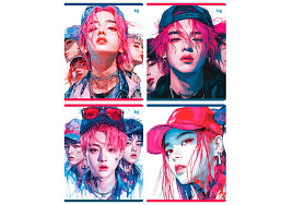 Тетрадь 48л.  Т5ск48_лг 08797 "К-pop", глянцевая ламинация