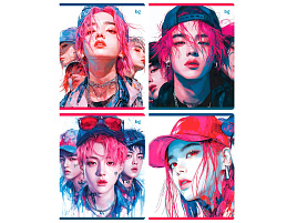 Тетрадь 48л.  Т5ск48_лг 08797 "К-pop", глянцевая ламинация