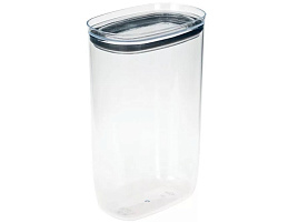 Банка для сыпучих пластик 2л М1302 Шайн графитовый