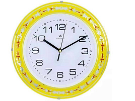 Часы настенные Atlantis 30*30 TLD-35075B желтые