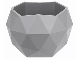 Кашпо цветочное 2,5л Топаз КШ-9799 серое с/п