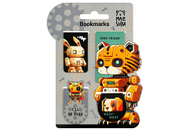 Закладки магнит. д/книг MESHU MS_58287 "Iron friend", 4шт., матовая ламинация