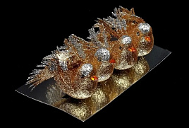 Фигурка Птичка Набор S1749 Золото 4шт 8см