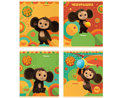 Тетрадь 12л. клетка  ТД12к70_53048 "Чебурашка", 70г/м2