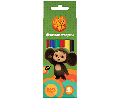 Фломастеры 6цв. "Чебурашка" ФЛЧБ_53014 смываемые, картон, европодвес