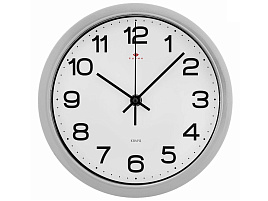 Часы настенные "21 Век" 22*22 2222-012 Классика серебрянный круглые