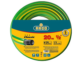 Шланг поливочный 1/2 20м RACO CLASSIK армированный, 3-х слойный 5347