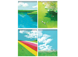 Блокнот 60л. BG Б5гр60 12770 "Minimalistic fields", А5, на гребне, твердая подложка