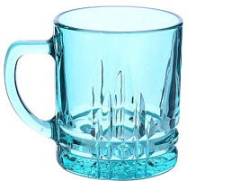 Кружка стекло 300мл 128-Н7 Бирюза