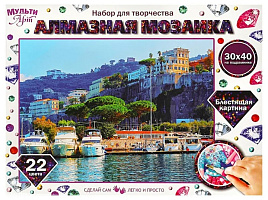 Алмазная мозаика 30*40 AM30X40-MULTI43 Монако
