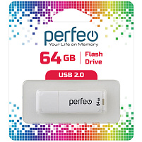 Флеш-драйв Perfeo USB 64Gb C04 белый