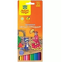 Карандаши цветные 12цв. Мульти-Пульти CP_10754 "Енот в Испании", трехгран., заточен., картон. уп., европодвес