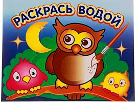Раскраска водная 473-5 Мудрая сова
