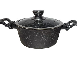 Кастрюля литой алюминий 1,9л ML-418 Millet гранит с/кр