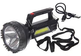 Фонарь от аккумулятора 1LED+COB 855-372