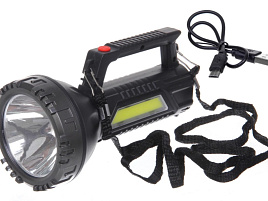 Фонарь от аккумулятора 1LED+COB 855-372