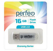 Флеш-драйв Perfeo USB 16Gb E01 серебро
