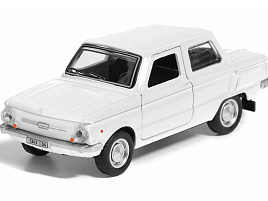 Машина металлическая ZAZ968A-12-WH ретро-модель 12 см, инерция, белый,