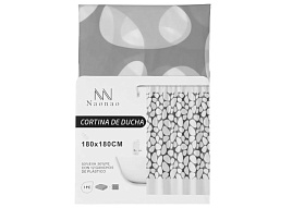 Шторка для ванной 180*180 ПЕВА черно-белый камень 495757/А310154