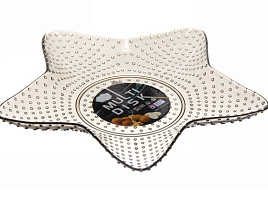 Тарелка пластик 403-911 Звезда кофейная 16,5см