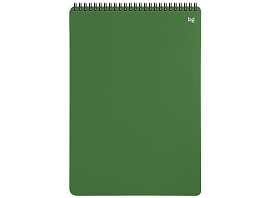 Блокнот 80л. BG Б4гр80_пл 06275 А4 на гребне "Base", пластиковая обложка, зеленый