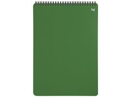 Блокнот 80л. BG Б4гр80_пл 06275 А4 на гребне "Base", пластиковая обложка, зеленый