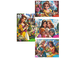Пазл 80эл. Сказочные принцессы Ф80-2004
