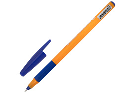 Ручка Brauberg 144386 с грипом "i-STICK POINT ORANGE", СИНЯЯ, пишущий узел 0,7 мм, линия письма 0,35 мм