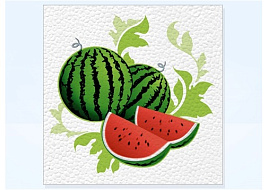 Салфетки 50л.Семья и комфорт Арбуз