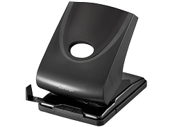 Дырокол Berlingo DDp_40161 "Office Soft" 40л., пластиковый, с фиксатором, черный, с линейкой