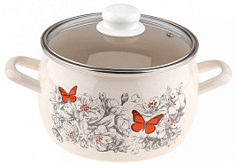 Кастрюля эмаль 3,5л С-4210САП2/4Жм/2533 Яблоневый цвет