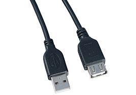 Кабель PERFEO U4502 USB 2.0 A вилка - А розетка 1м