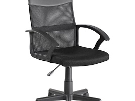 Кресло Helmi HL-M09 LT, ткань/сетка/экокожа черная
