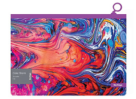 Папка-конверт на молнии Berlingo ZBn_A4031 "Color Storm" А4, 180мкм, с рисунком