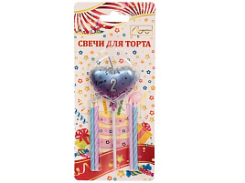 Свеча-цифра "2" Воздушное сердце 448-283