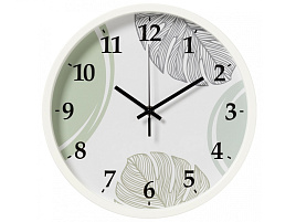 Часы настенные "21 Век" 30*30 3027-024 Листопад белый круг