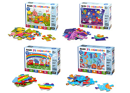 Пазл 35эл. MAXI 06566 Origami "Baby Games. Вечеринка в парке/Космонавты/Паровозик-радуга/Считаем шарики", ассорти