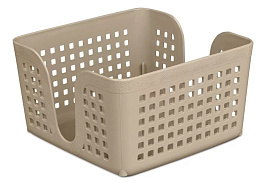 Салфетница пластик 650020 Лофт 15см латте