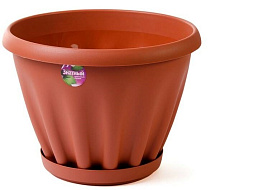 Кашпо цветочное 1л Знатный 042750/301Т терракот с/п