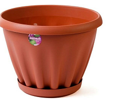 Кашпо цветочное 1л Знатный 042750/301Т терракот с/п